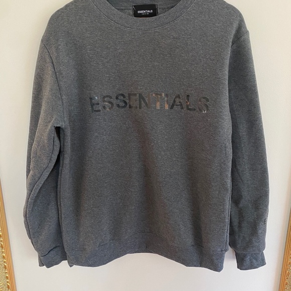 Essentials Tops - essential hoodie dark grey